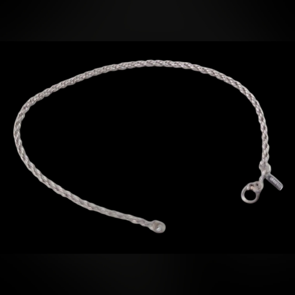 Sparkly Vintage Monet Silver-Tone Rope Bracelet